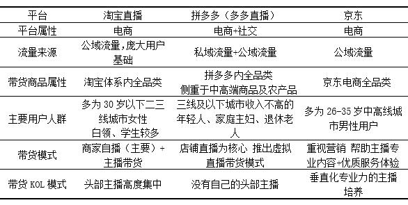 表1 典型传统电商直播带货模式的共同特点